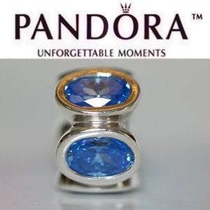 Pandora Jewelry - 790311BCZ Retired Pandora Blue Oval lights charm Pandora Jewelry - 790311BCZ Retired Pandora Blue Oval lights charm